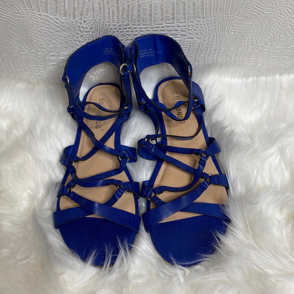 Dollhouse Blue Strappy Gladiator Sandals NWOT